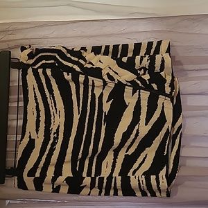 NWT Zebra Print from Free People Size 8 Black and Ecru Rayon n